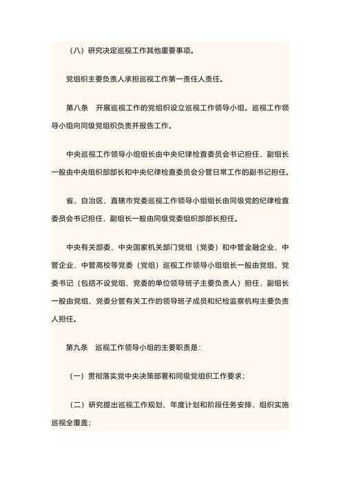 中共中央印发《中国共产党巡视工作条例》