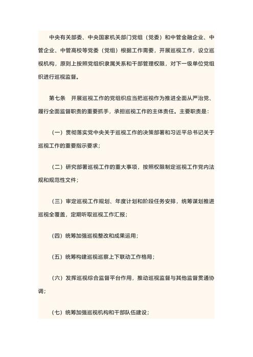 中共中央印发《中国共产党巡视工作条例》