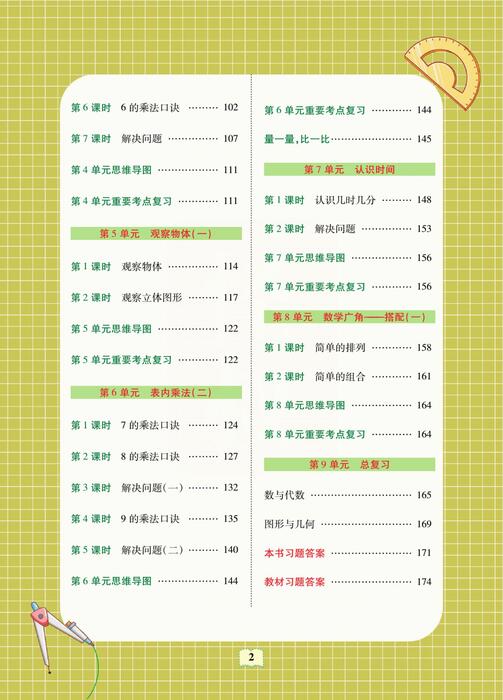 课堂全解人教版数学二年级上册 