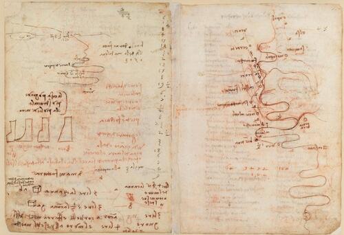 页面提取自－马德里手稿.2册.codex madrid.by leonardo da vinci.约绘于1490.1503.1504年.西班牙国家图书馆藏.发现于1966年-2