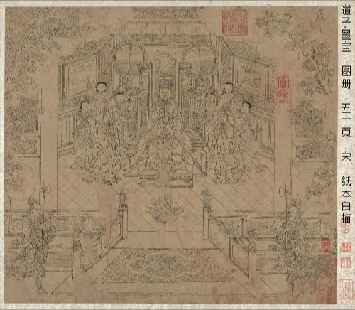 道子墨宝.图册.五十页.宋.纸本白描.美国克里夫兰美术馆藏