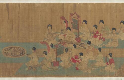 合乐图.传.五代南唐.周文矩绘.22626x4379像素.注释.美国芝加哥美术馆藏