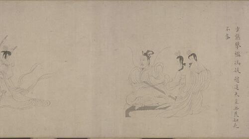 女史箴图.东晋.顾恺之绘.宋代摹本.纸本墨笔.45711x1413像素.北京故宫博物院藏