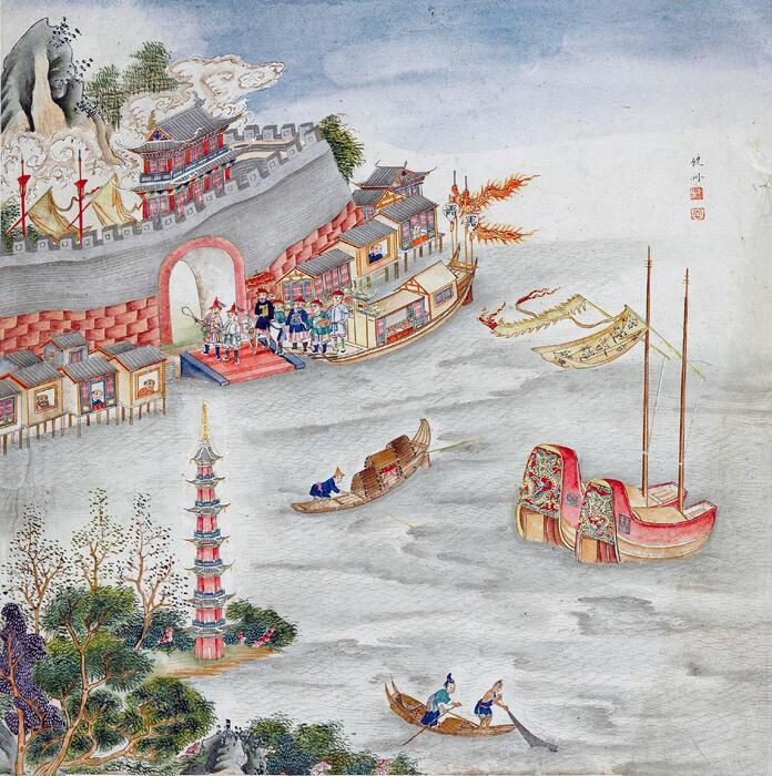瓷器制运图.三十四幅.十八世纪.香港海事博物馆藏