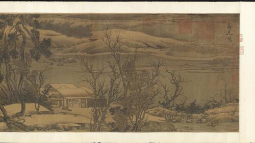 溪山雪意图.南宋.刘松年仿.高克明绘.绢本设色.30671x3962像素.大都会博物馆藏 溪山雪意图.南宋.刘松年仿.高克明绘.绢本设色.30671x3962像素.大都会博物馆藏