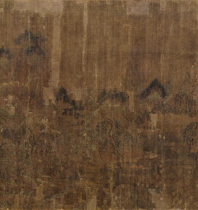 著色山水.江皋会遇图.传.唐.王维作品.60992x7483像素.dr. stephen hwa藏