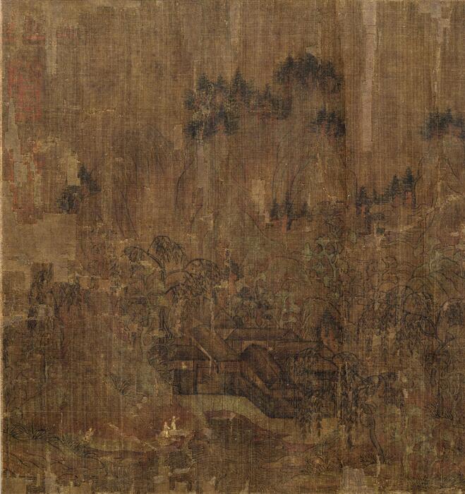 著色山水.江皋会遇图.传.唐.王维作品.60992x7483像素.dr. stephen hwa藏