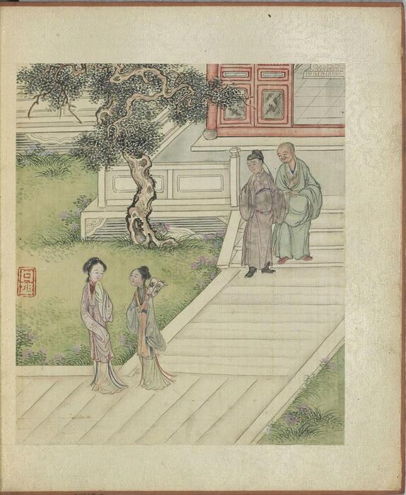 风月秋声.西厢记图册.十二幅.法国国家图书馆藏.清末绘本
