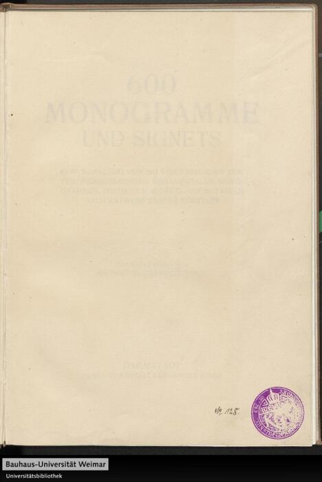 纹章标志600例.600 monogramme und signets.by alexander koch.1911年