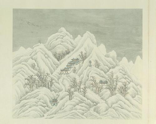 燕山八景图册.清.张若澄绘.绢本设色.故宫博物院藏