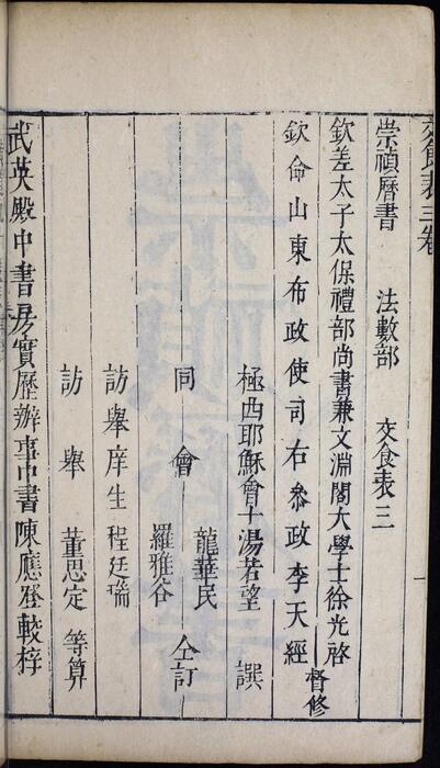 页面提取自－崇祯历书.13.交食表.九卷.明西洋.汤若望撰.明崇祯时期刊本-3