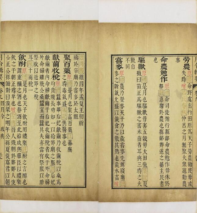 页面提取自－月令辑要.二十四卷.卷首.清.李光地等撰.清康熙时期内府四色套印本-16
