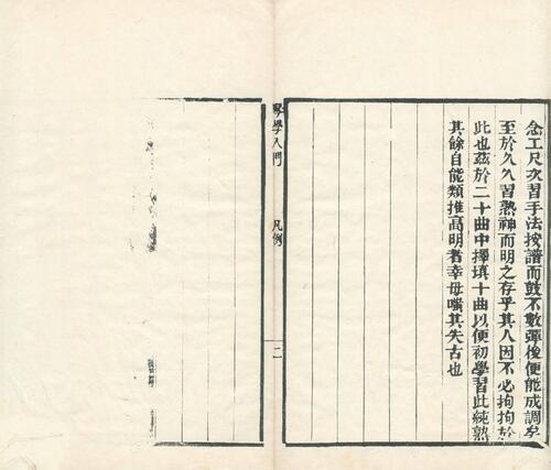 琴学入门. 二卷.清.张鹤.辑.清同治六年刊本