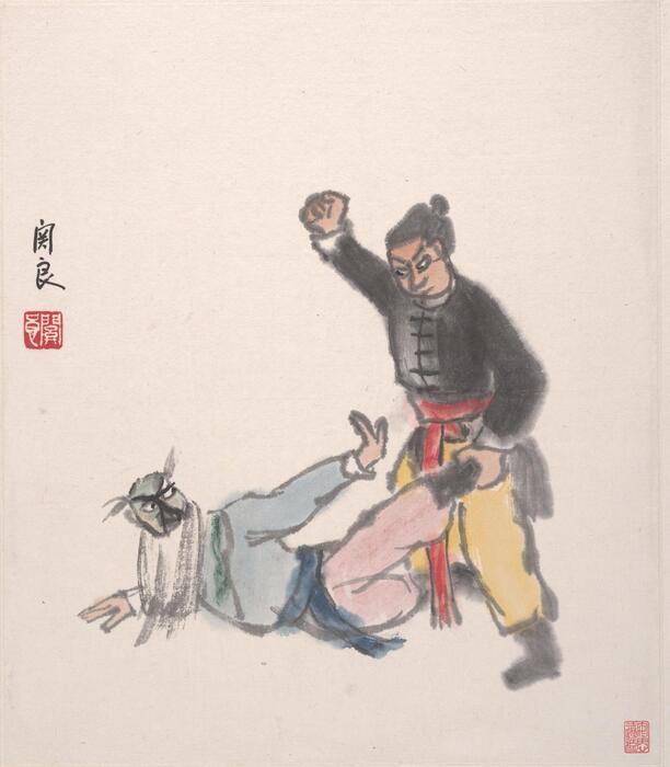 关良戏剧人物画.关良画