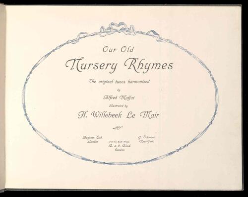 our old nursery rhymes.augener.and.g.schirmer.1911年