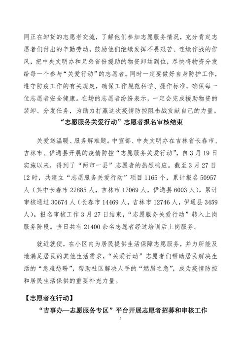 吉林志愿者在行动简报(16)