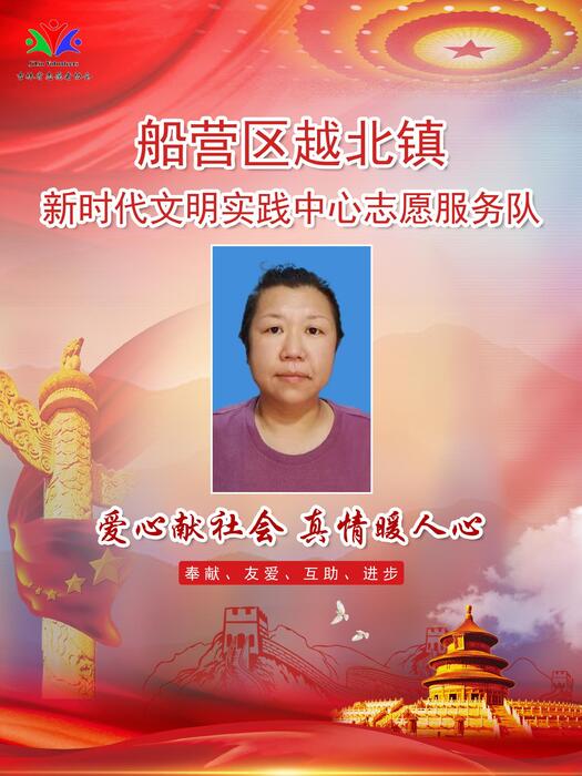 17.吉林市船营区越北镇新时代文明实践所专职公益岗王慧聪 17.吉林市船营区越北镇新时代文明实践所专职公益岗王慧聪